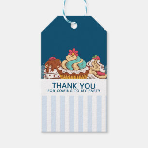 Etiqueta Para Presente Obrigado doce da sobremesa dos cupcakes retros do