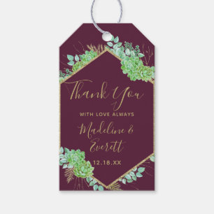 Etiqueta Para Presente Obrigado Dourado do casamento do quadro dos