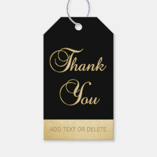 Etiqueta Para Presente OBRIGADO Dourado preto elegante VOCÊ favor do