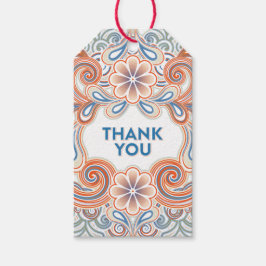 Etiqueta Para Presente Obrigado estilo retrô