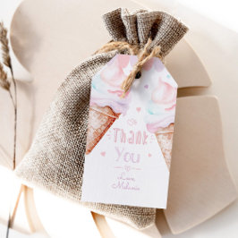 Etiqueta Para Presente obrigado festa de aniversário do sorvete