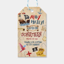 Etiqueta Para Presente Obrigado Festa de piratas Bebê aniversário