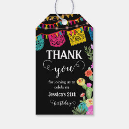 Etiqueta Para Presente Obrigado Fiesta Cactus Mexicano Floral Gift Tag