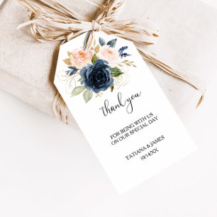 Etiqueta Para Presente Obrigado floral da queda requintado você