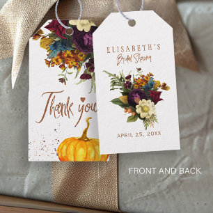 Etiqueta Para Presente Obrigado floral oxidado do chá de panela de