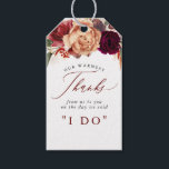 Etiqueta Para Presente Obrigado, Flores De Queda, Russo Botânico<br><div class="desc">Queda das etiquetas de casamento florais</div>