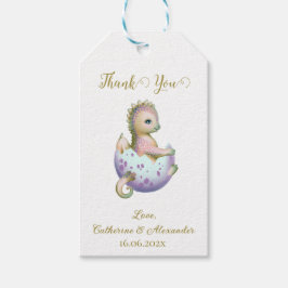 Etiqueta Para Presente Obrigado, Gift Tag, com um dragão chá de fraldas b