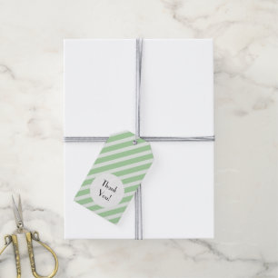 Etiqueta Para Presente Obrigado - listras (linhas paralelas) - verde