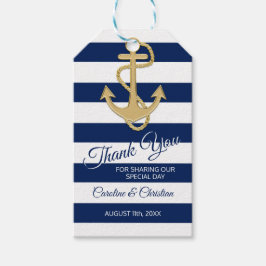 Etiqueta Para Presente OBRIGADO Marinho Náutico Casamento Especial do Dia