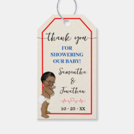 Etiqueta Para Presente Obrigado Médico AA Chá de fraldas Tag Favorável