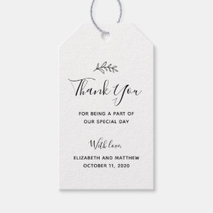 Etiqueta Para Presente Obrigado moderno você Tag do presente. Casamento