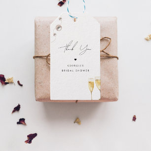 Etiqueta Para Presente Obrigado Pearls Prosecco Champagne Chá de panela