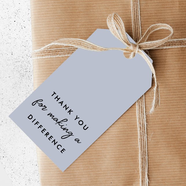 Etiqueta Para Presente Obrigado pela diferença de Fazer (Criador carregado)