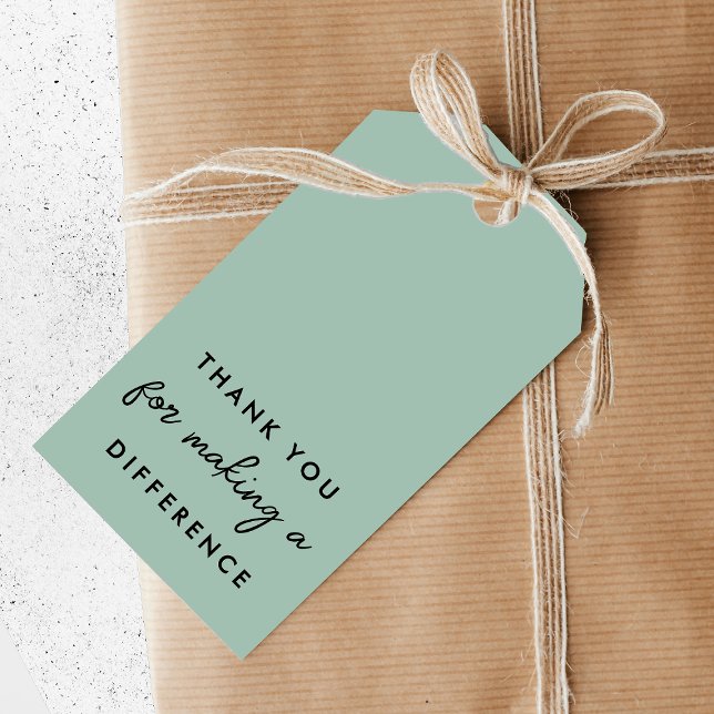 Etiqueta Para Presente Obrigado pela diferença de Fazer (Criador carregado)