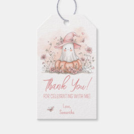 Etiqueta Para Presente Obrigado pelo aniversário do fantasma fofo