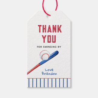 Etiqueta Para Presente Obrigado pelo aniversário infantil de beisebol 