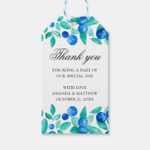Obrigado pelo casamento em azul menta. Mirtilo da