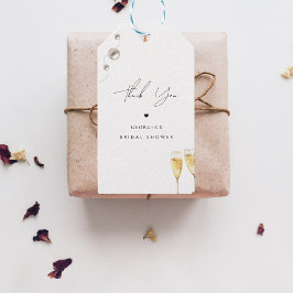 Etiqueta Para Presente Obrigado Pérolas Prosecco Champanhe Bridal Shower