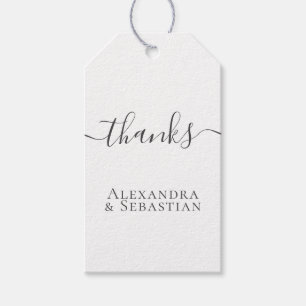 Etiqueta Para Presente Obrigado personalizado elegante simples do