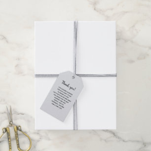 Etiqueta Para Presente Obrigado personalizado você Tag do favor do