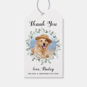 Etiqueta Para Presente Obrigado Pet Photo Eucalyptus Dog Wedding Favor