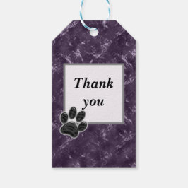 Etiqueta Para Presente Obrigado Pet Sitter Rich Purple Marbled