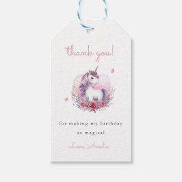 Etiqueta Para Presente Obrigado Piano Floral Mágico Unicórnio