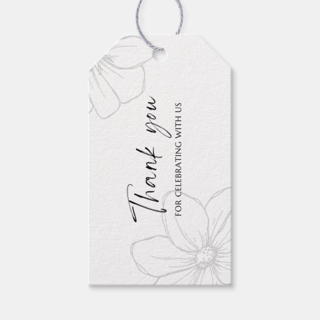 Etiqueta Para Presente Obrigado por celebrar conosco (Frente)