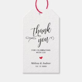 Etiqueta Para Presente Obrigado por comemorar conosco, Casamento