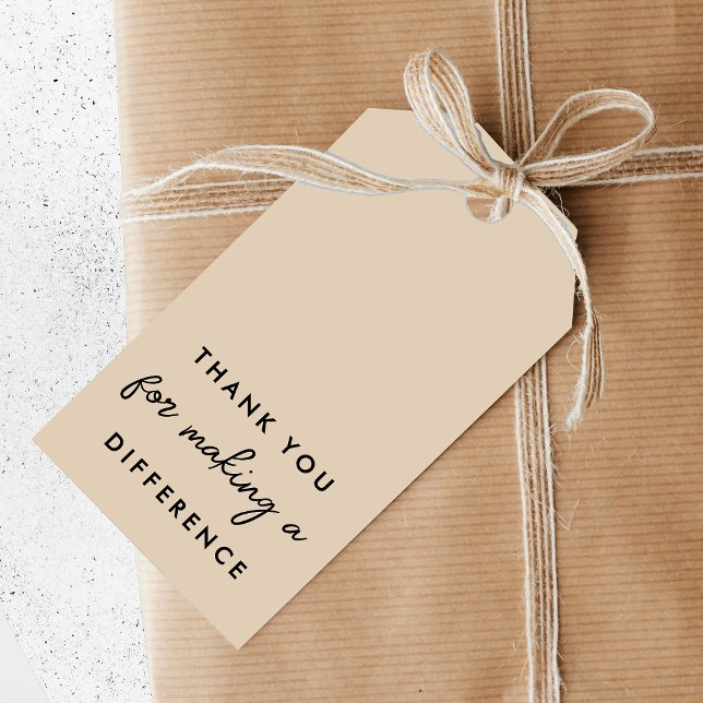 Etiqueta Para Presente Obrigado por fazer a diferença (Criador carregado)