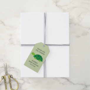 Etiqueta Para Presente Obrigado por vir, favor de baby shower de tartarug