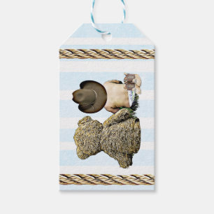 Etiqueta Para Presente Obrigado Presente Tag Cowboy e Teddy Bear Themed