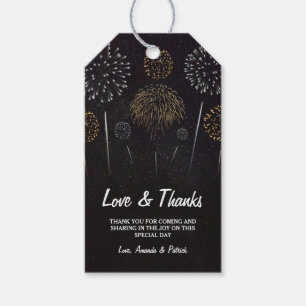 Etiqueta Para Presente Obrigado que Dourado preto temático do casamento