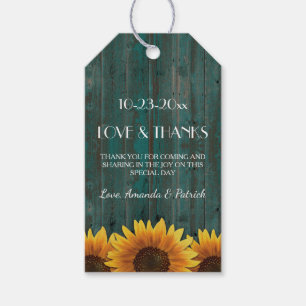 Etiqueta Para Presente Obrigado que rústico do casamento do girassol de