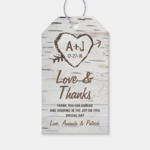 Etiqueta Para Presente Obrigado que rústico do casamento do latido de