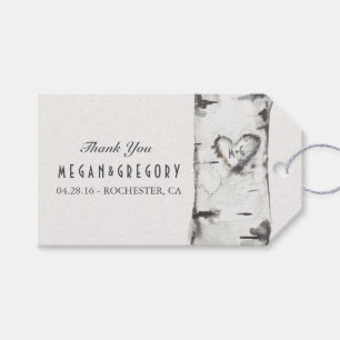 Etiqueta Para Presente Obrigado rústico do casamento do coração da ár