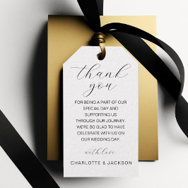 Etiqueta Para Presente Obrigado! Simples, elegante, branco, letra