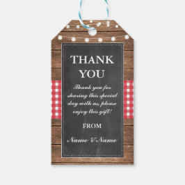 Etiqueta Para Presente Obrigado Tag Rustic Red Favor Tags Chalk Casamento