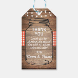 Etiqueta Para Presente Obrigado Tag Watercolor Bridal Red Gingham