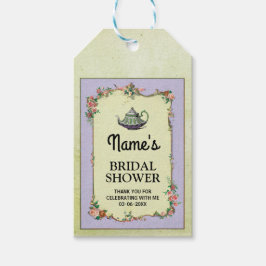 Etiqueta Para Presente Obrigado Tag Wonderland Teapot Chá de panela