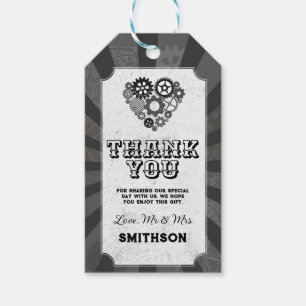 Etiqueta Para Presente Obrigado Tags Casamento Steampunk Corações de Casa