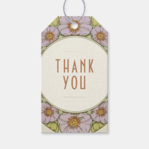 Etiqueta Para Presente Obrigado Vintage Art Nouveau Mucha Gift Tags