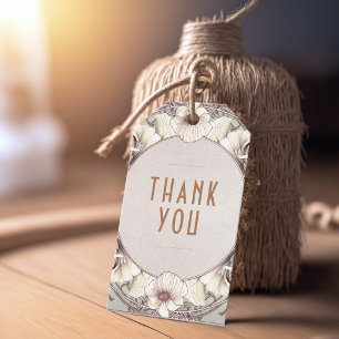 Etiqueta Para Presente Obrigado Vintage Art Nouveau Mucha Gift Tags