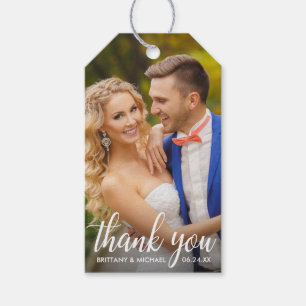 Etiqueta Para Presente Obrigado Wedding você foto dos noivos
