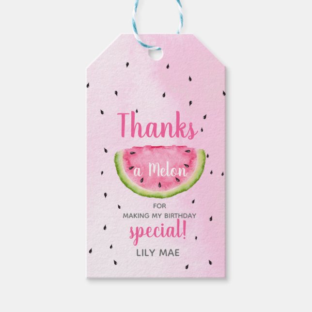 Etiqueta Para Presente Obrigados a Melon Obrigado Etiqueta, Favor (Frente)