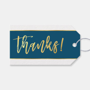 Etiqueta Para Presente OBRIGADOS COM LETRA Dourada PARA MÃO na moda marin