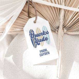Etiqueta Para Presente Obrigados de surfboard, cara, presilha.