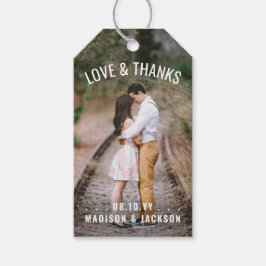 Etiqueta Para Presente Obrigados e amor Moderno 2 Foto Casamento Obrigado