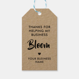 Etiqueta Para Presente Obrigados para ajudar meu business Bloom personali