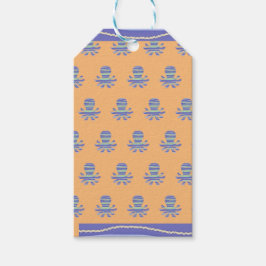 Etiqueta Para Presente Octopus Coral Azul